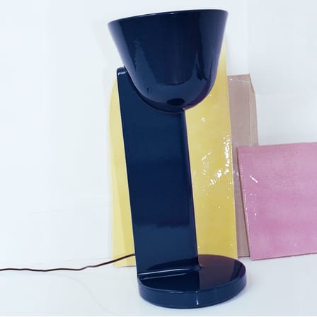 Lampe de table Céramique Up céramique bleu / Ronan Bouroullec - Fabriqué à la main - Flos
