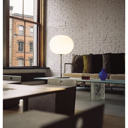 Lampe de table Glo-Ball T1 verre blanc / H 60 cm - Soufflé bouche - Flos