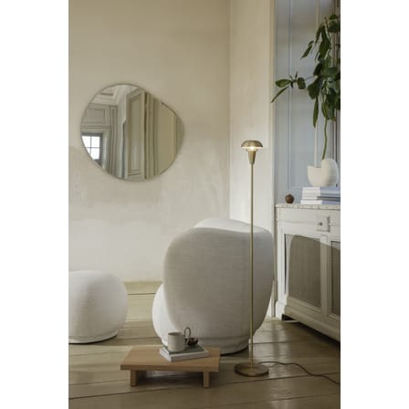 Miroir mural Pond XL gris argent métal / 87 x 94 cm - Ferm Living
