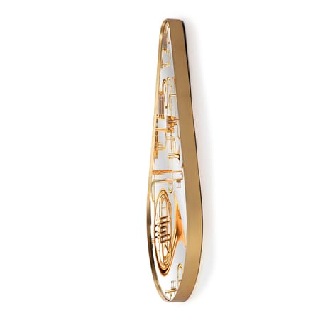 Miroir mural Toiletpaper Pear bois or multicolore / Trumpets - 45 x H 80,5 cm - Seletti