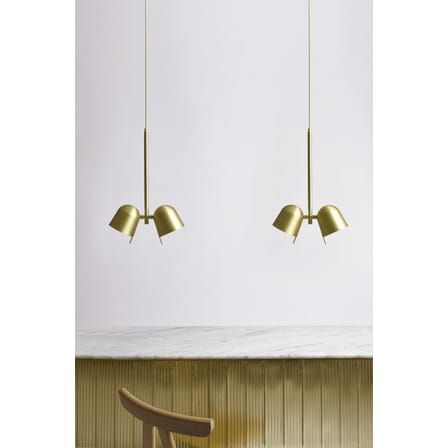 HO Pendant gold metal / L 34.5 cm - Adjustable - ENOstudio