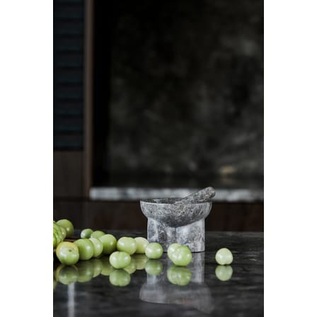 Pilon et mortier Kulti marbre marron gris / Marbre - House Doctor
