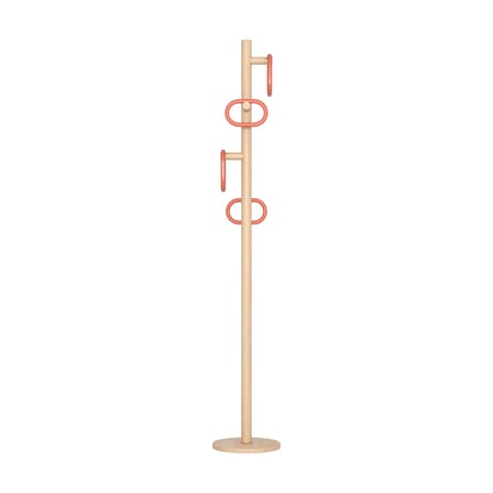 Portemanteau sur pied Fernand bois orange / H 180 cm - Hartô