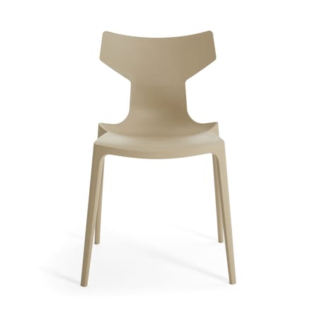 Sedia impilabile Re-Chair materiale plastico beige / Materiali riciclati - Kartell