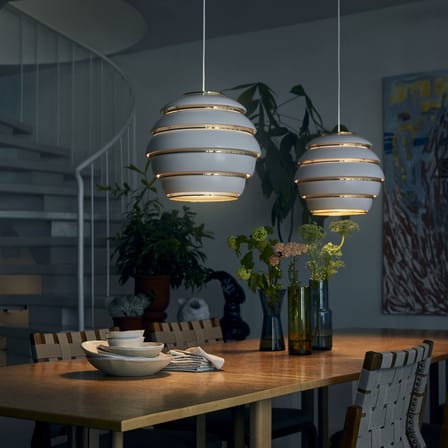 Suspension Beehive A331 métal blanc / Alvar Aalto, 1953 - ARTEK