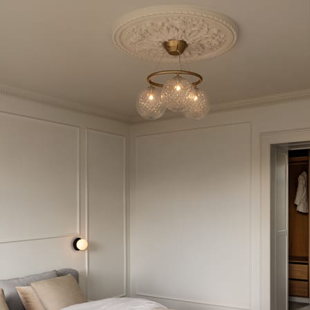 Suspension Miira 3 Circular verre transparent / Ø 54 cm - NUURA