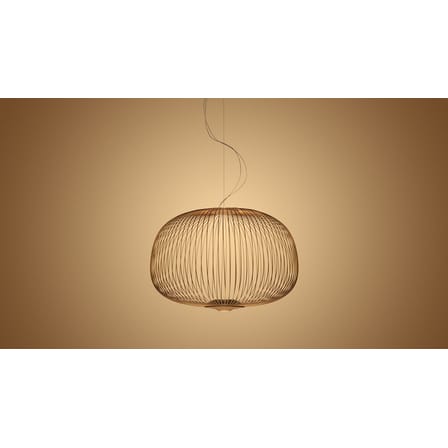 Suspension Spokes 3 My Light métal cuivre / LED - Bluetooth / Ø 61 x H 42 cm - Foscarini