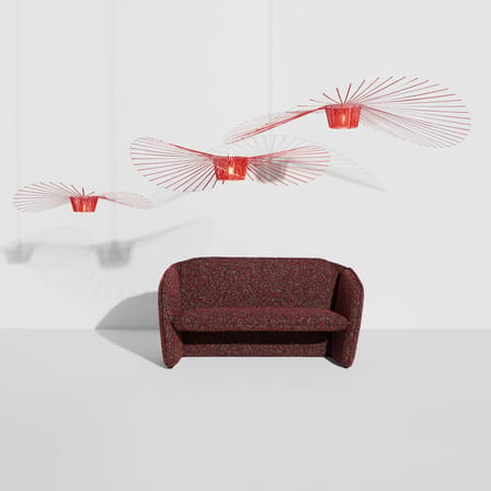 Suspension Vertigo rouge Moyenne / Ø 140 cm - Edition limitée / Constance Guisset, 2010 - Petite Friture
