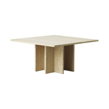 Table basse Edge Large pierre beige / Travertin - 80 x 80 x H 40 cm / Seconde vie - Normann Copenhagen