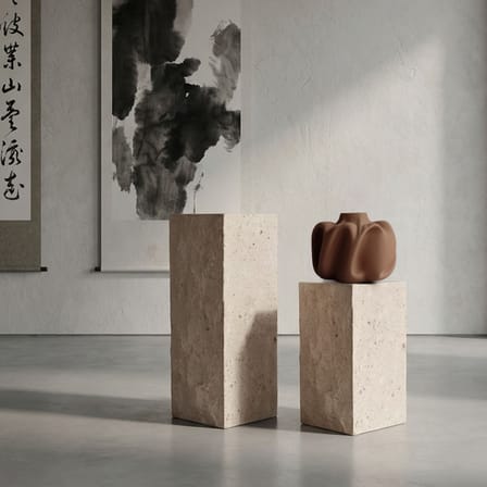 Table d'appoint Podium Maxi / 30 x 30 x H 80 cm - Pierre naturelle - 101 COPENHAGEN