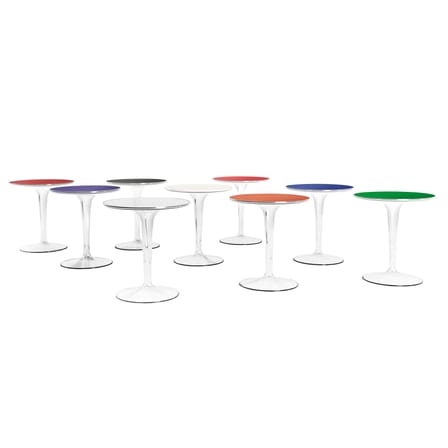 Table d'appoint Tip Top plastique transparent / Plateau PMMA - Kartell