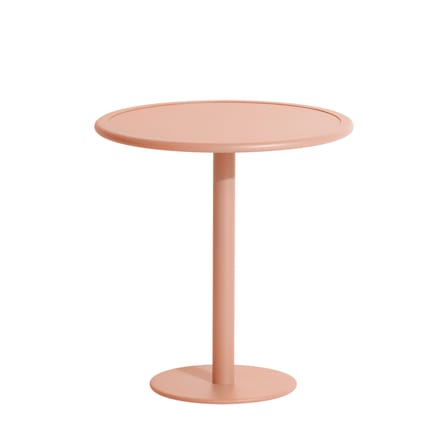 Table ronde Week-End métal rose / Bistrot - Aluminium - Ø 70 cm - Petite Friture