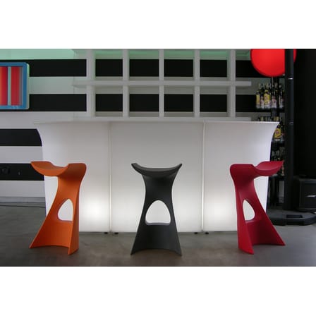 Tabouret de bar Koncord plastique jaune / H 70 cm - Slide
