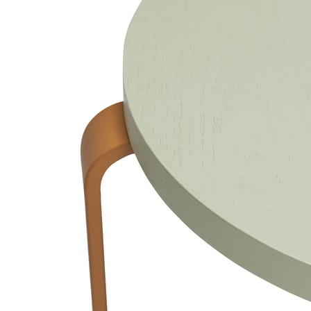 Lot de 2 tabourets empilables Smile bois vert - HÜBSCH