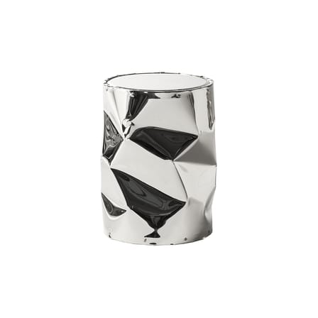 Tabouret Tab.u métal argent / Table d'appoint - Ø 30 x H 43 cm - Opinion Ciatti