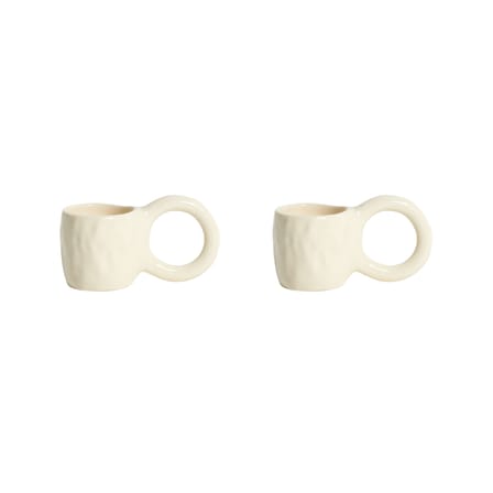 Set de 2 tasses à espresso Donut Small céramique/ Ø  6 x H 5,5 cm - Petite Friture