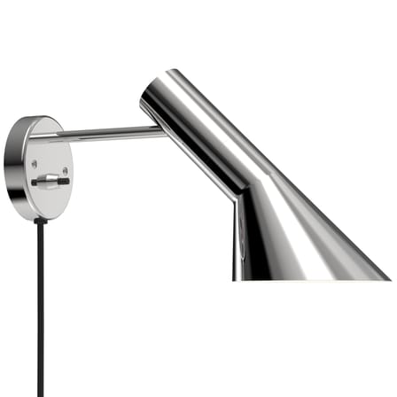 Applique avec prise AJ métal / Avec câble - Orientable / Arne Jacobsen, 1957 - Louis Poulsen