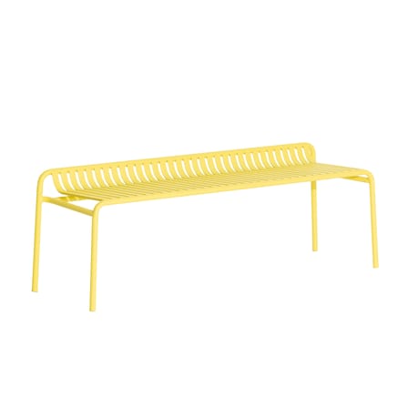 Banc Week-End métal jaune / Aluminium - L 156 cm - Petite Friture