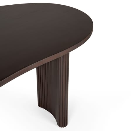 Bureau Boomerang bois marron / 200 x 100 cm - Acajou massif - Ethnicraft