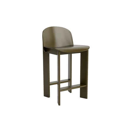 Chaise de bar Chisel 35 Low bois vert / H 65 cm - Hay