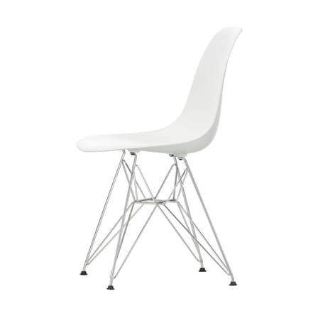 Chaise DSR - Eames Plastic Side Chair plastique blanc / (1950) - Pieds chromés - Vitra