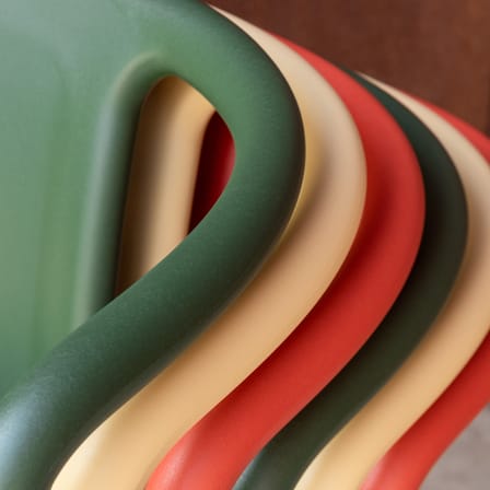 Fauteuil empilable Air-Armchair plastique beige / Jasper Morrison, 2006 - Magis