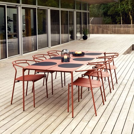 Fauteuil empilable Novo métal orange - AYTM