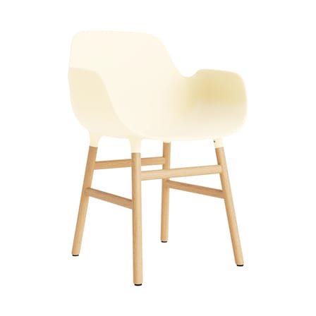 Fauteuil Form plastique beige / Pieds chêne - Normann Copenhagen