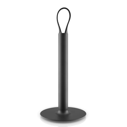  Kitchenroll holder metal leather black / Leather strap - Eva Solo