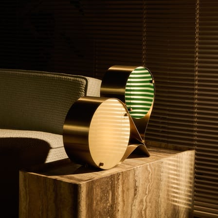 Lampe de table Coppia métal vert / L 54 cm - Gubi