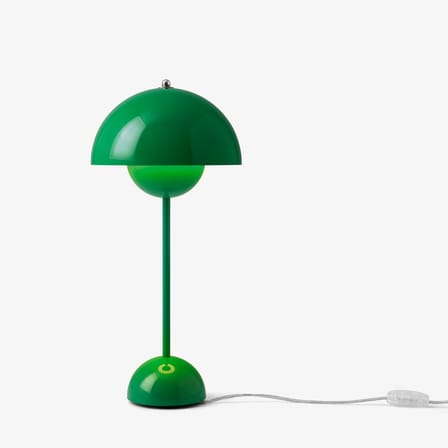 Lampe de table FlowerPot VP3 métal vert / H 50 cm - By Verner Panton, 1968 - &tradition