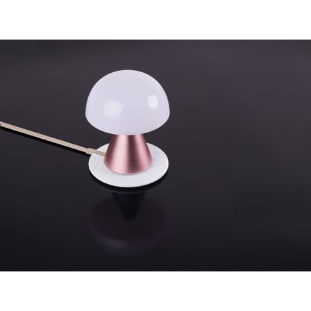 Lampe extérieur sans fil rechargeable Mina Medium LED métal plastique rose / H 11 cm - Lumière colorée - Lexon