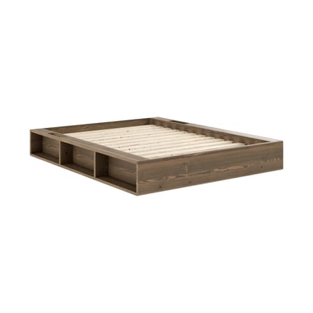 Lit double Ziggy / Pour matelas 140 x 200 cm - Rangements intégrés - KARUP DESIGN