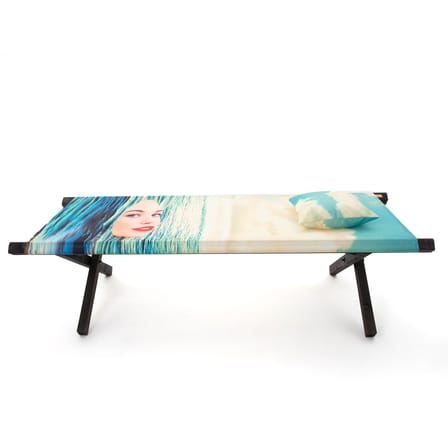 Méridienne pliable Toiletpaper - Seagirl bois bleu / Lit de jour - Seletti
