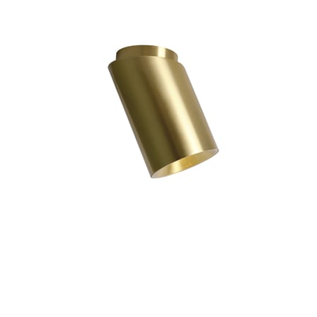 Plafonnier Tobo C 85 Diagonale métal or / Forme oblique - Ø 8,5 x H 14,6 cm - DCW éditions