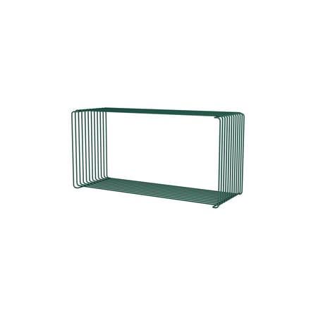 Scaffale Panton Wire Extended Rectangle metallo verde / 70 x H 34,8 x P 25,7 cm - Verner Panton, 1971 - MONTANA