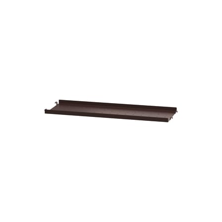  Shelf metal brown Perforated metal / Low rim - W 58 x D 20 cm - String Furniture