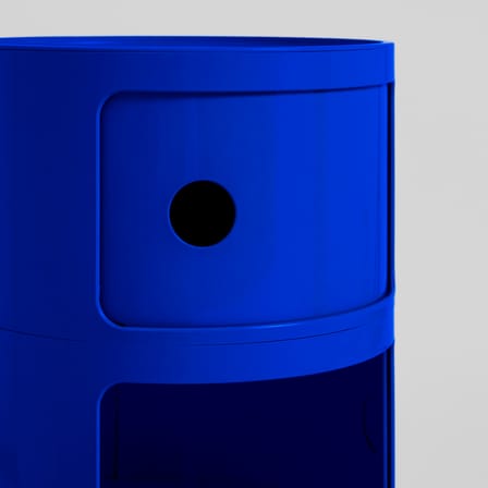 Componibili (1968) Storage plastic material blue / 2 Drawer - Exclusive limited edition - Kartell