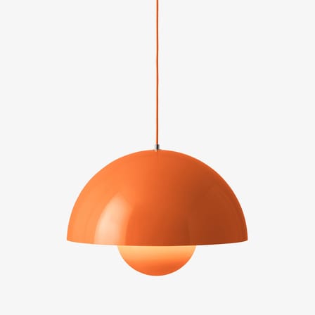 Suspension Flowerpot Big VP2 métal orange / Ø 50 cm - By Verner Panton, 1968 - &tradition