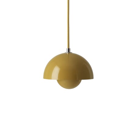 Suspension Flowerpot VP10 métal jaune / Ø16 cm - By Verner Panton, 1969 - &tradition