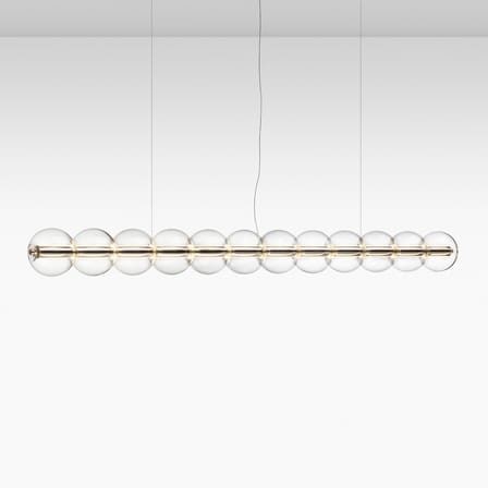 Suspension Luce Sferica S3 verre transparent / L 250 cm - Flos