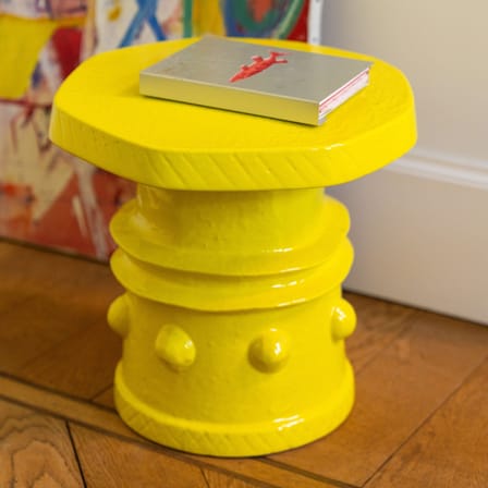 Table d'appoint Clara 08 céramique jaune / Ø 39 x H 37 cm - Serax