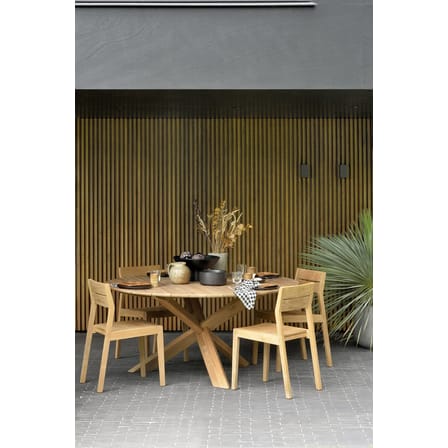 Table ronde Circle Outdoor bois naturel / Teck - Ø 163 cm / 6 personnes - Ethnicraft