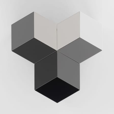 Tavolino Prismatic 1 metallo grigio / Isamu Noguchi, 1957 / 41 x 41 x H 37,5 cm - Vitra