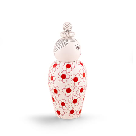 Vase avec couvercle Canopie Pepa céramique rouge / Avec couvercle - Seletti