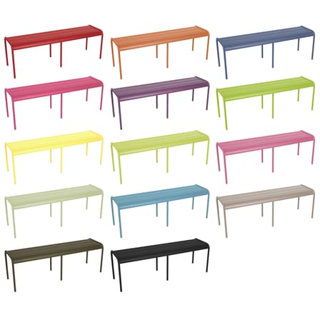 Banc Luxembourg métal vert 3/4 places / L 145 cm - Aluminium - Fermob