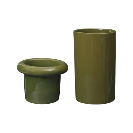 Blumentopf Rollo Large keramik grün / Ø 31 x H 46 cm - Ferm Living