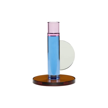 Bougeoir Astro verre bleu - HÜBSCH