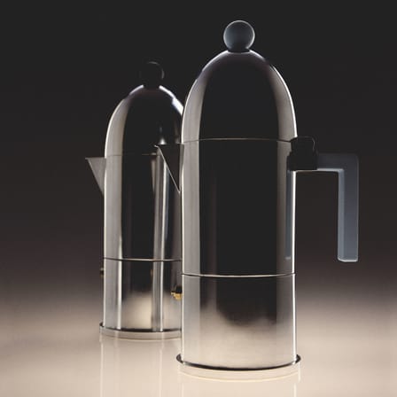 Cafetière italienne La Cupola métal bleu / Induction - 6 tasses / Aldo Rossi, 1988 - Alessi