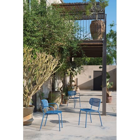 Chaise empilable Mom métal rouge - Emu